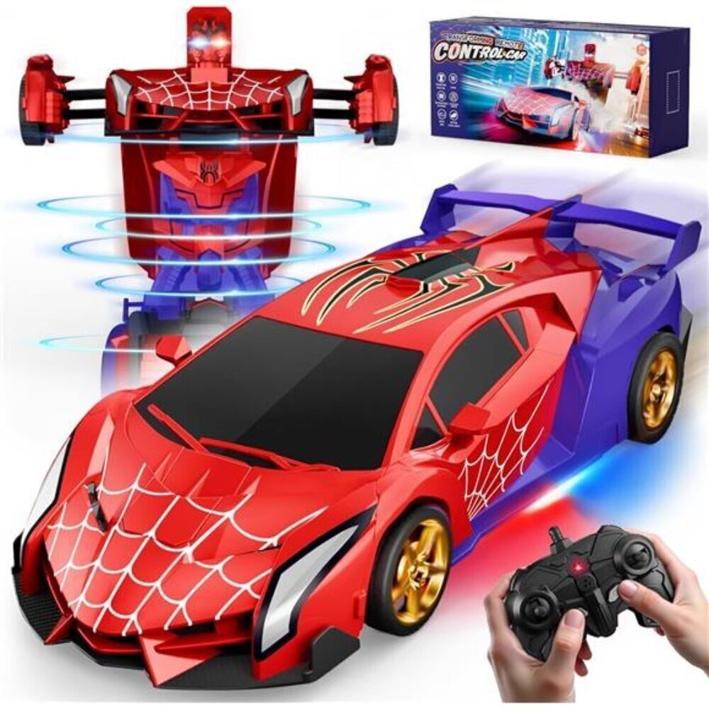 Spider Transform RC Cars Toys with Eye & Underbody Lights, 2.4GHz Remote Control
